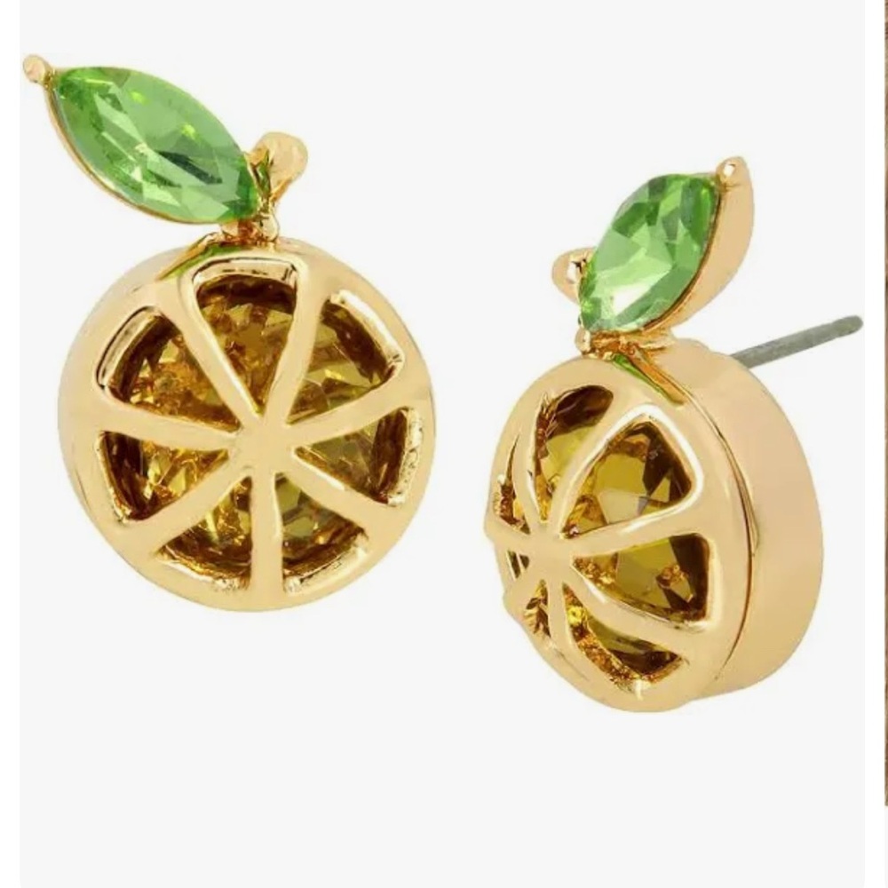 Betsey Johnson Lemon Slice Stud Earrings